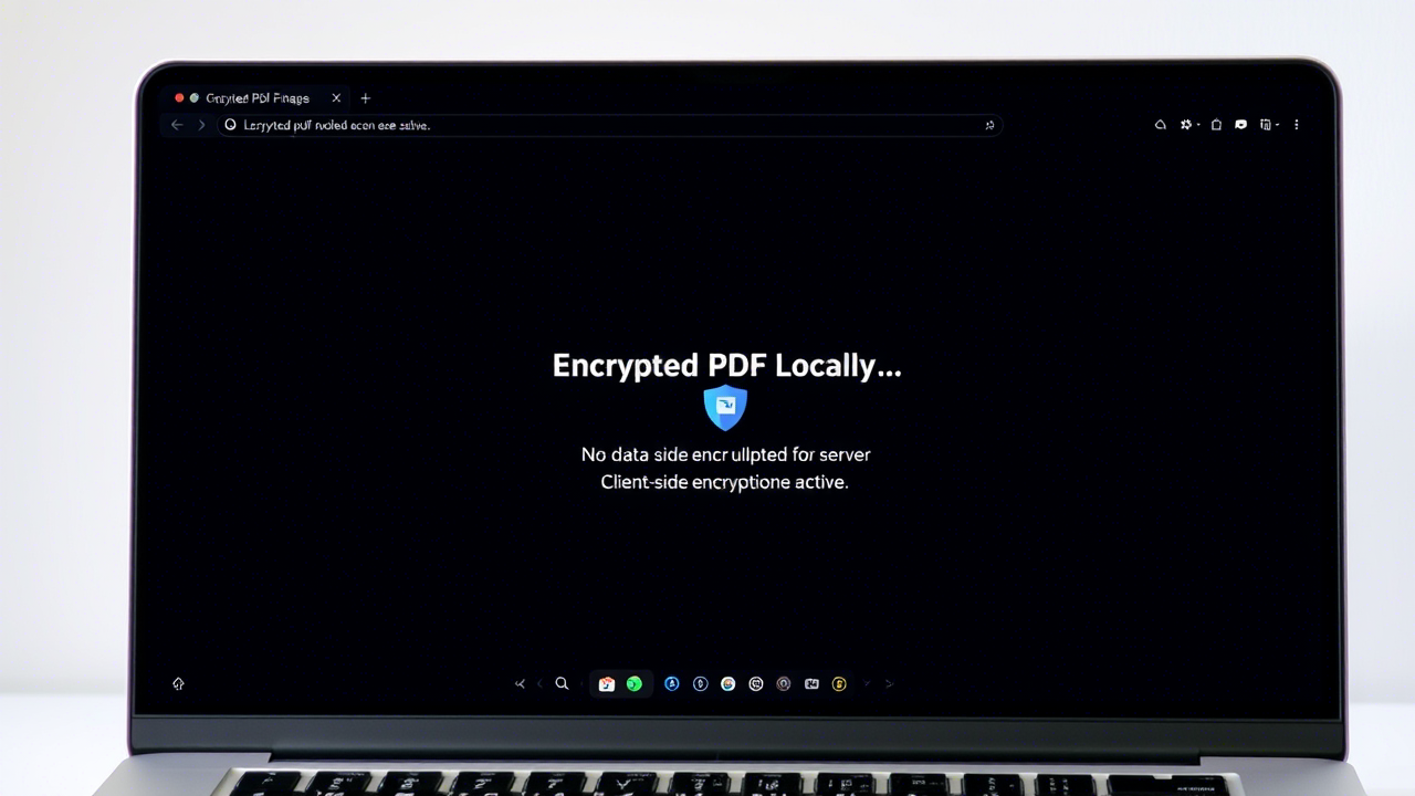 Pessoa a partilhar um documento PDF de forma segura através de canais de comunicação protegidos.